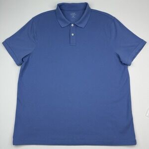 J.Crew Men's Blue Flex Pique Untucked Polo Golf Shirt XL/C44.25
